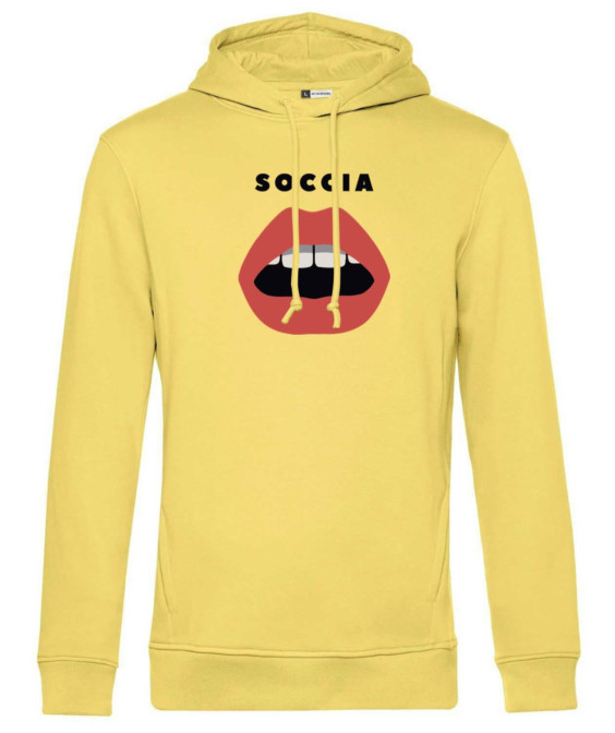 FELPA GIALLA CAPPUCCIO - SOCCIA