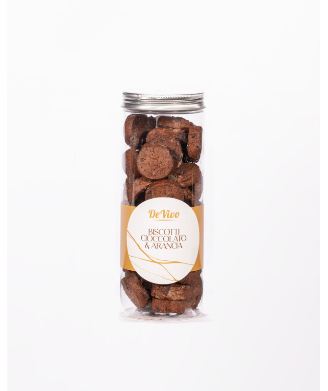 BISCOTTI CIOCCOLATO E ARANCIA - 200gr - DE VIVO BISCOTTI CIOCCOLATO E ARANCIA - 200gr - DE VIVO
