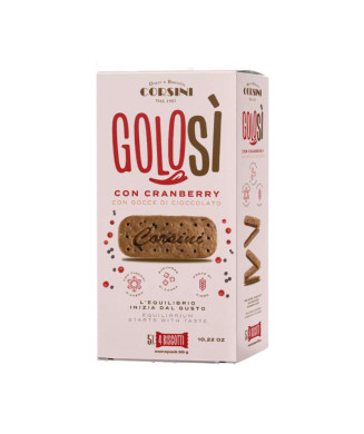 GOLOSI'  CON CRANBERRY E GOCCE DI CIOCCOLATO - 300gr - CORSINI
