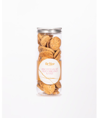BISCOTTI SALATI OLIO, ORIGANO E SALE - 200gr - DE VIVO