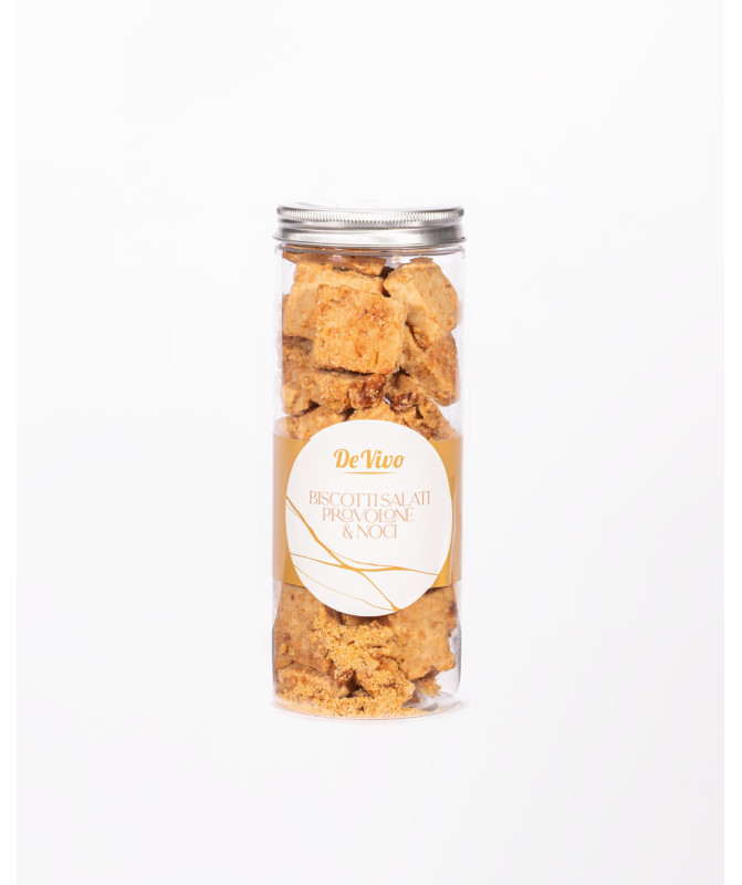 BISCOTTI PROVOLONE E NOCI - 200gr - DE VIVO BISCOTTI PROVOLONE E NOCI - 200gr - DE VIVO