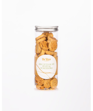 BISCOTTI SALATI PESTO E POMODORO - 200gr - DE VIVO