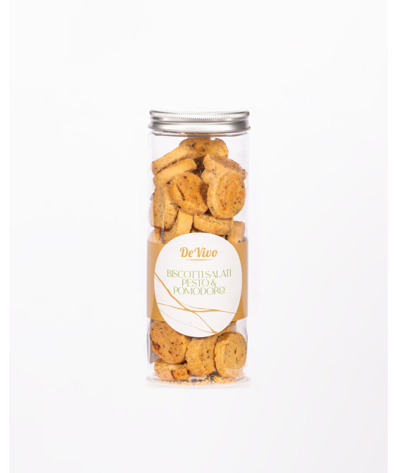BISCOTTI SALATI PESTO E POMODORO - 200gr - DE VIVO