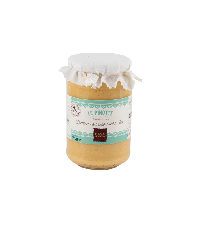 HUMMUS A MODO NOSTRO BIO - 350gr - LE PINOTTE DI CASA CORNELI HUMMUS A MODO NOSTRO BIO - 350gr - LE PINOTTE DI CASA CORNELI
