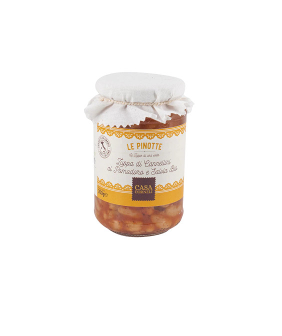 ZUPPA DI CANNELLINI AL POMODORO E SALVIA BIO - 350gr - LE PINOTTE DI CASA CORNELI