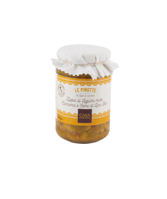 ZUPPA DI LEGUMI MISTI CURCUMA E SEMI DI LINO BIO - 350gr - LE PINOTTE DI CASA CORNELI