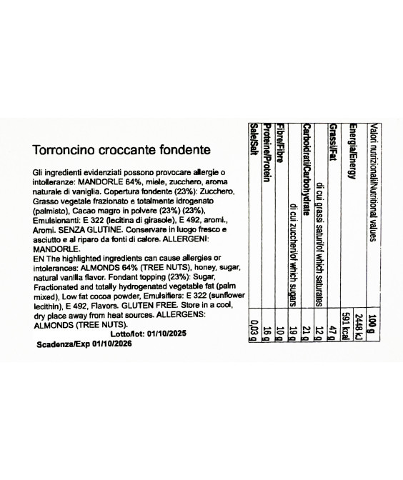 SOCCIA CHE TORRONCINI - 250gr