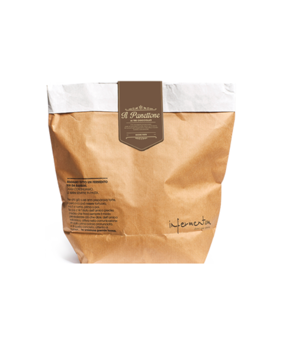 PANETTONE AI TRE CIOCCOLATI - 1000gr - INFERMENTUM