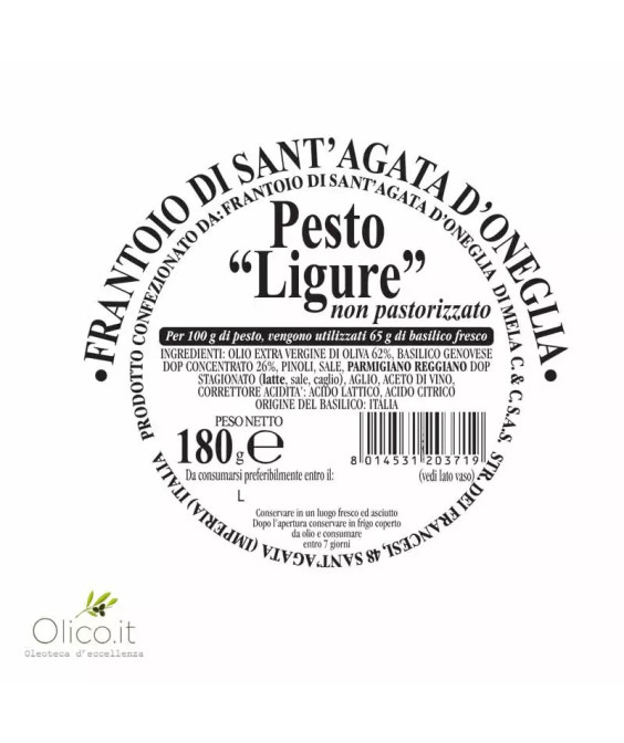 PESTO LIGURE - 180gr - FRANTOIO SANT'AGATA D'ONEGLIA