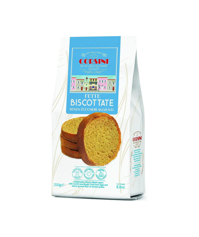 FETTE BISCOTTATE SENZA ZUCCHERI - 250gr - CORSINI FETTE BISCOTTATE SENZA ZUCCHERI - 250gr - CORSINI