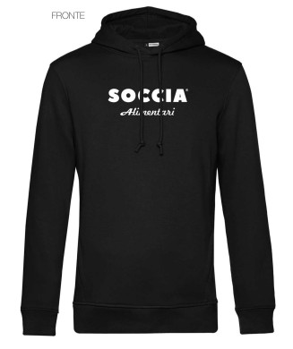 FELPA NERA CAPPUCCIO - SOCCIA