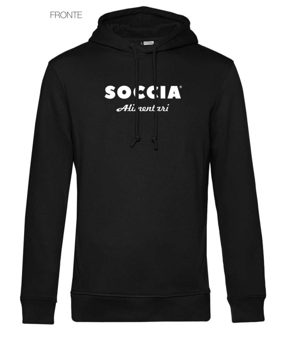 FELPA NERA CAPPUCCIO - SOCCIA